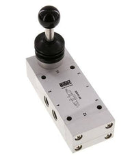 5/3 G1/4 '' Middenuitlaat Handbediend Hefboom Ventiel 0-12bar/0-168psi Airtec