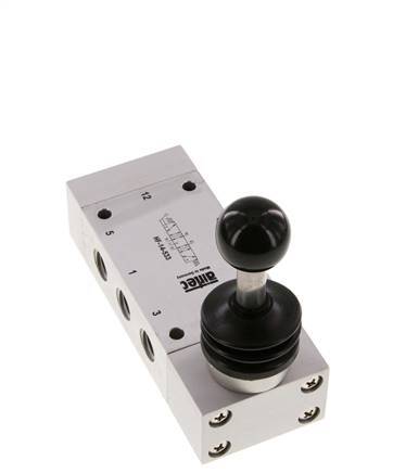 5/3 G1/4 '' Middenuitlaat Handbediend Hefboom Ventiel 0-12bar/0-168psi Airtec