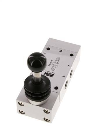 5/3 G1/4 '' Middenuitlaat Handbediend Hefboom Ventiel 0-12bar/0-168psi Airtec