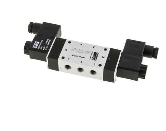 5/3 G1/8'' Center Closed Solenoid Valve 230V AC 3-8bar/42-112psi Airtec