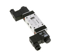 5/3 G1/8'' Midden Gesloten Magneetventiel 12V DC 3-8bar/42-112psi Airtec