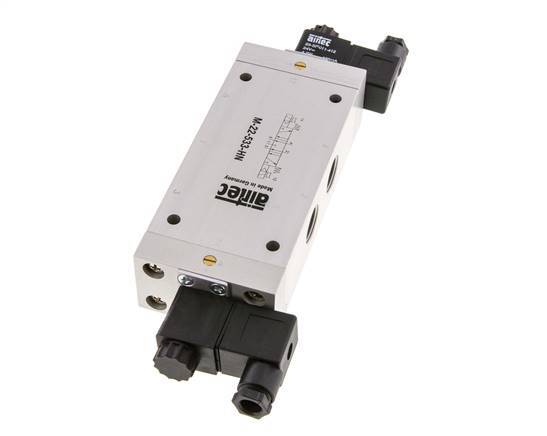 5/3 G1/2'' Exhaust Center Solenoid Valve 24V AC 3-10bar/42-140psi Airtec