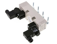 5/3 ISO 5599-2 Middendruk Magneetventiel 24V DC 2-10bar/28-140psi YPC