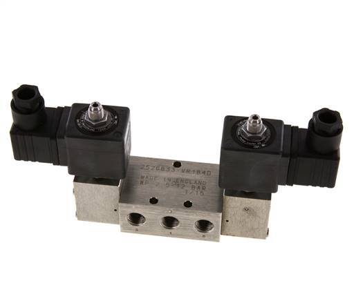 5/2 G1/4'' Bi-Stabiel Magneetventiel RVS 24V DC 2-12bar/28-168psi
