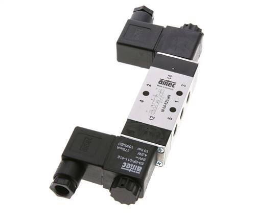 5/2 G1/8'' Bi-Stabiel Magneetventiel 24V AC 2.5-10bar/35.0-140psi Airtec