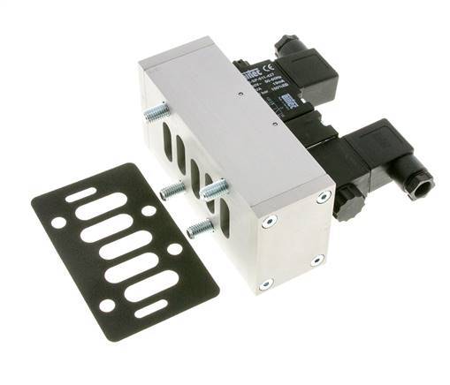 5/3 ISO 5599-3 Center Closed Solenoid Valve 24V DC 3-10bar/42-140psi Airtec