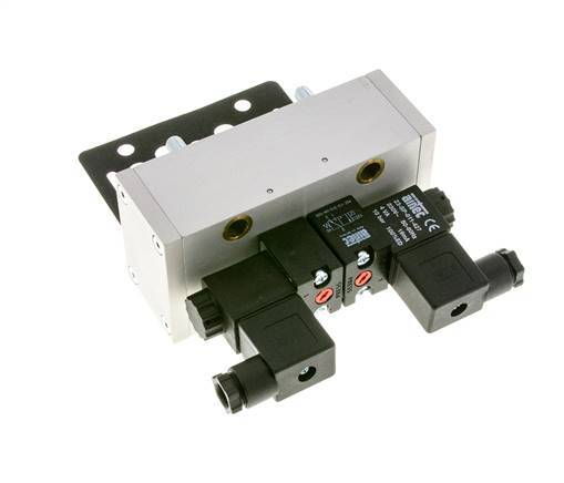 5/3 ISO 5599-3 Midden Gesloten Magneetventiel 24V DC 3-10bar/42-140psi Airtec