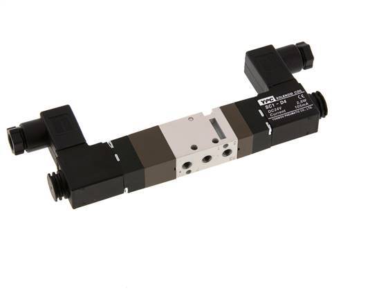 5/3 M5 Middendruk Magneetventiel 24V DC 2-10bar/28-140psi YPC