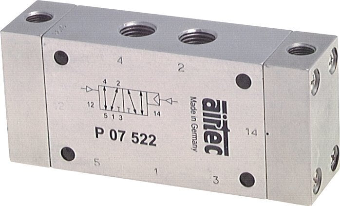 5/2 G1/8'' Luchtgestuurd Ventiel Dominant 0-10bar/0-140psi Airtec