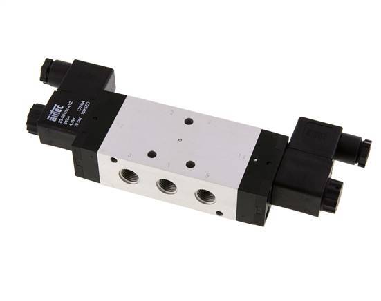 5/3 G1/4'' Exhaust Center Solenoid Valve 115V AC 3-10bar/42-140psi Airtec