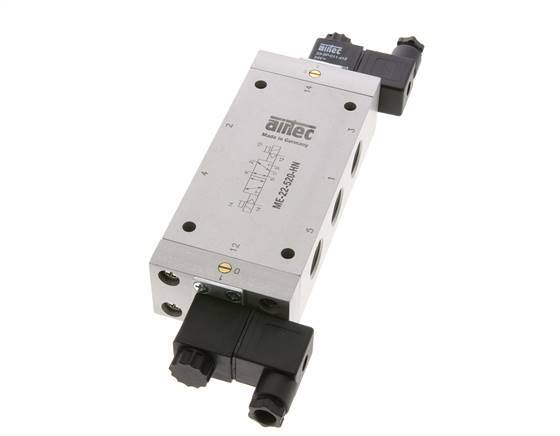 5/2 G1/2'' (G1/8'') Bi-Stabiel Magneetventiel Extern 230V AC 0-10bar/0-140psi Airtec