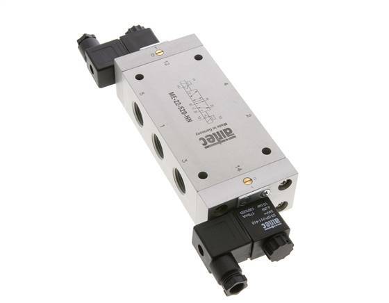 5/2 G1/2'' (G1/8'') Bi-Stabiel Magneetventiel Extern 230V AC 0-10bar/0-140psi Airtec