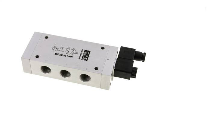 5/2 G1/2'' (G1/8'') Magneetventiel Extern 24V DC 0-10bar/0-140psi Airtec