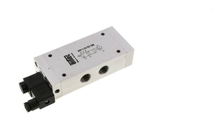 5/2 G1/2'' (G1/8'') Magneetventiel Extern 24V DC 0-10bar/0-140psi Airtec