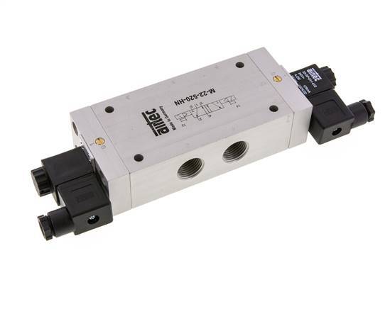 5/2 G1/2'' Bi-Stabiel Magneetventiel 230V AC 1-10bar/14-140psi Airtec