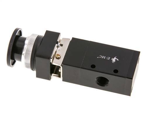 3/2 G1/4'' Universal Palm Button Valve Black 0-8bar/0-112psi E.MC