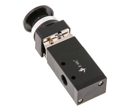 3/2 G1/4'' Universeel Handbediend Ventiel Zwart 0-8bar/0-112psi E.MC
