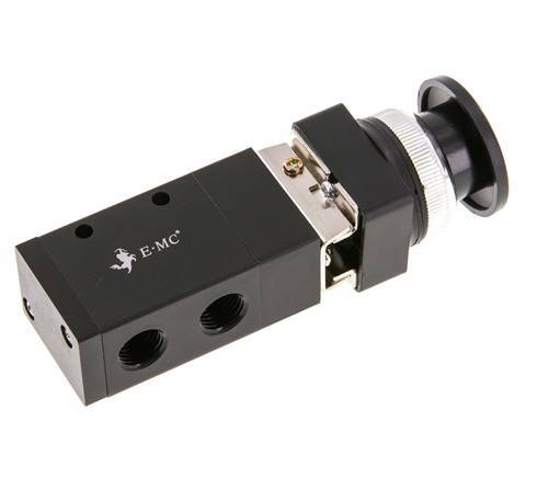 3/2 G1/4'' Universeel Handbediend Ventiel Zwart 0-8bar/0-112psi E.MC