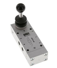 5/3 G1/8'' Midden Gesloten Handbediend Hefboom Ventiel Detent 0-10bar/0-140psi Airtec