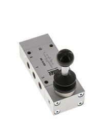 5/3 G1/8'' Midden Gesloten Handbediend Hefboom Ventiel Detent 0-10bar/0-140psi Airtec