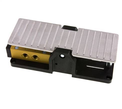 5/3 G1/4 '' Middenuitlaat Voetbediend Ventiel Detent 2.5-10bar/35.0-140psi