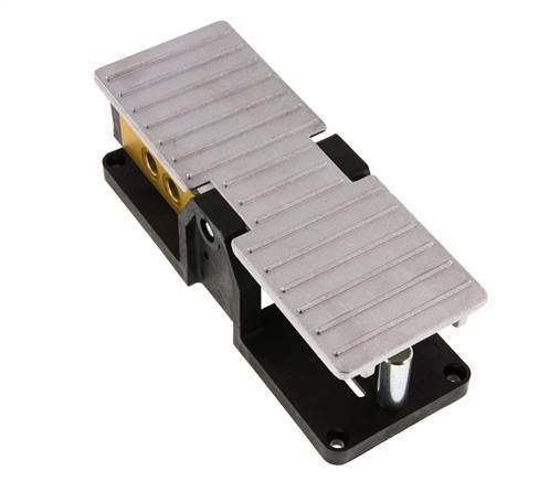 5/3 G1/4 '' Middenuitlaat Voetbediend Ventiel Detent 2.5-10bar/35.0-140psi