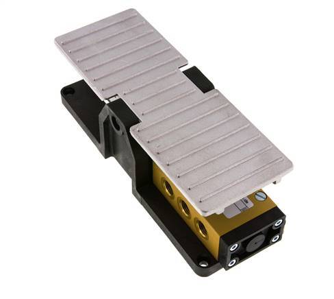 5/3 G1/4 '' Middenuitlaat Voetbediend Ventiel Detent 2.5-10bar/35.0-140psi