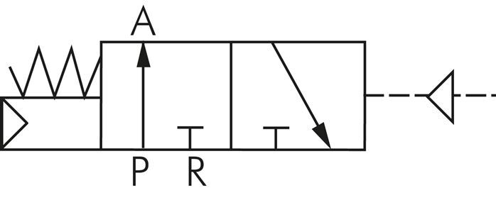 3/2 G1/4'' (G1/8'') NO Luchtgestuurd Ventiel 1.5-10bar/21.0-140psi YPC
