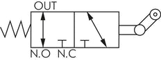 3/2 G1/8'' Rolbediend Stationair Ventiel 0-8bar/0-112psi YPC