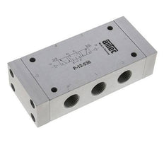 5/3 G1/2'' Midden Gesloten Luchtgestuurd Ventiel 0-10bar/0-140psi Airtec