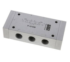 5/3 G1/2'' Midden Gesloten Luchtgestuurd Ventiel 0-10bar/0-140psi Airtec