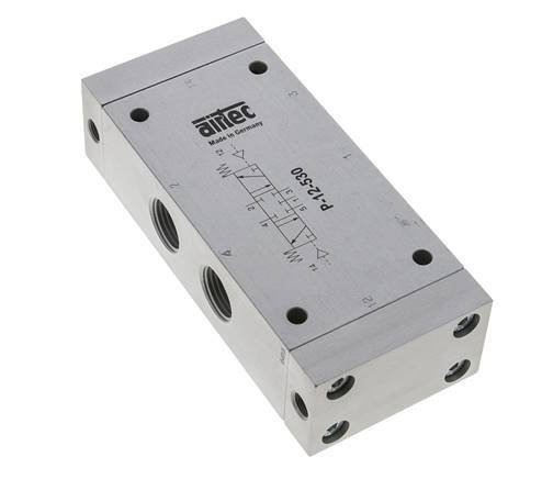 5/3 G1/2'' Midden Gesloten Luchtgestuurd Ventiel 0-10bar/0-140psi Airtec