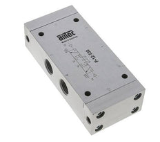 5/3 G1/2'' Midden Gesloten Luchtgestuurd Ventiel 0-10bar/0-140psi Airtec