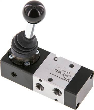 3/2 G1/8'' Handbediend Ventiel Detent -0.95-10bar/-13.2-140psi