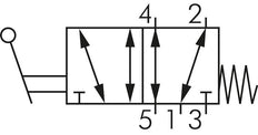 5/2 G1/4'' (G1/8'') Handbediende Hefboom Ventiel 0-8bar/0-112psi E.MC