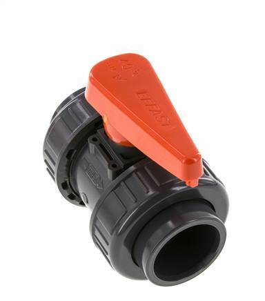 PVC 2-weg Kogelkraan Dubbele Wartel 40 mm Sok EPDM
