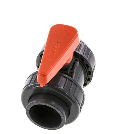 PVC 2-weg Kogelkraan Dubbele Wartel 40 mm Sok EPDM