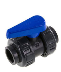 PVC 2-weg Kogelkraan Dubbele Wartel 25 mm Sok EPDM