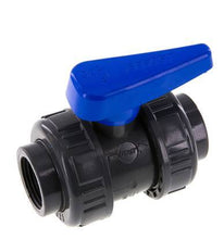 PVC 2-weg Kogelkraan Dubbele Wartel Rp 1'' EPDM