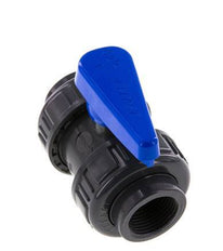 PVC 2-weg Kogelkraan Dubbele Wartel Rp 1'' EPDM