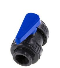 PVC 2-weg Kogelkraan Dubbele Wartel Rp 1'' EPDM