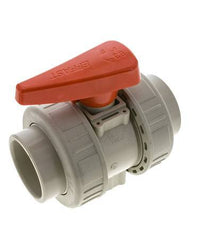 PP-H 2-weg Kogelkraan Dubbele Wartel 63 mm EPDM