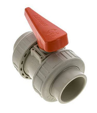 PP-H 2-weg Kogelkraan Dubbele Wartel 63 mm EPDM