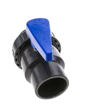 PVC 2-weg Kogelkraan Enkele Wartel 63 mm Sokkel EPDM