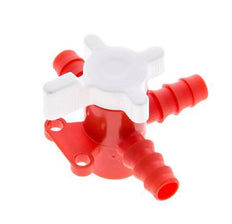 PE 3-weg Kogelkraan 3/8'' (9 mm) Slangpilaar