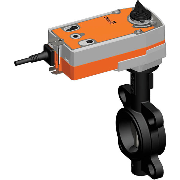 Belimo Vlinderklep DN40/PN16 Wafer 24VAC/DC Open/Dicht Fail-Safe GGG40 EPDM IP54 ISO 5211 75s 20Nm D640N/SRF24A-5