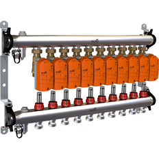 Elektrisch verdeelventiel voor zone messing 6bar/87psi 24 V AC/DC 10 ventielen Belimo