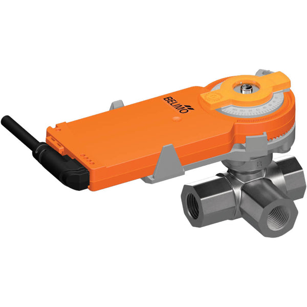 Belimo 3-Weg Regelklep Rp1/2 Kvs0.63 24VAC/DC 75s 2-10V 2Nm IP54 R3015-P63-S1/KR24-SR
