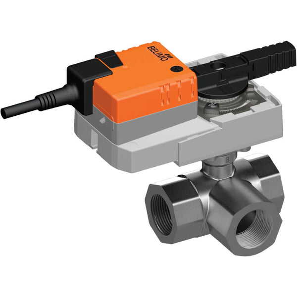 Belimo 3-Weg Regelklep Rp1-1/2 Kvs25 24VAC/DC 90s MP-Bus 0-10/2-10V 20Nm IP54 R3040-25-S4/SR24A-MP