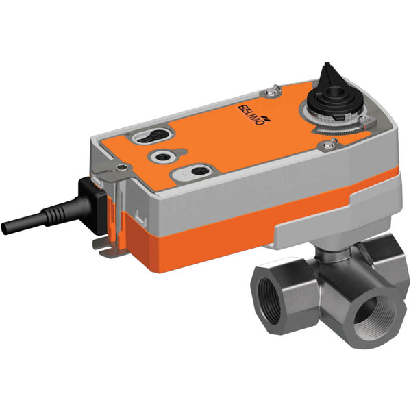 Belimo 3-Weg Kogelkraan Rp1-1/4 Kvs15 24-125VDC/24-240VAC Fail-Safe 75s 2-Punt 10Nm IP54 R3032-BL3/NRFA